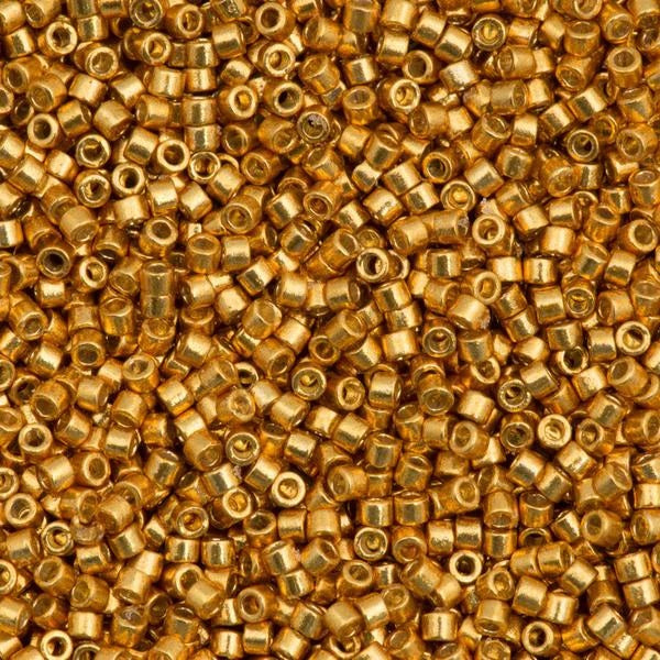 Miyuki DELICA Seed Beads Rocailles, Duracoat Galvanized Yellow Gold (# DB1833), Glass, Japan