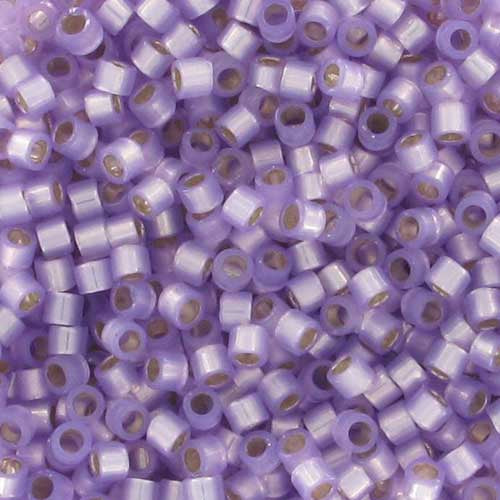 Miyuki DELICA Seed Beads Rocailles, Silver Lined Lavender Alabaster Dyed (# DB0629), Glass, Japan