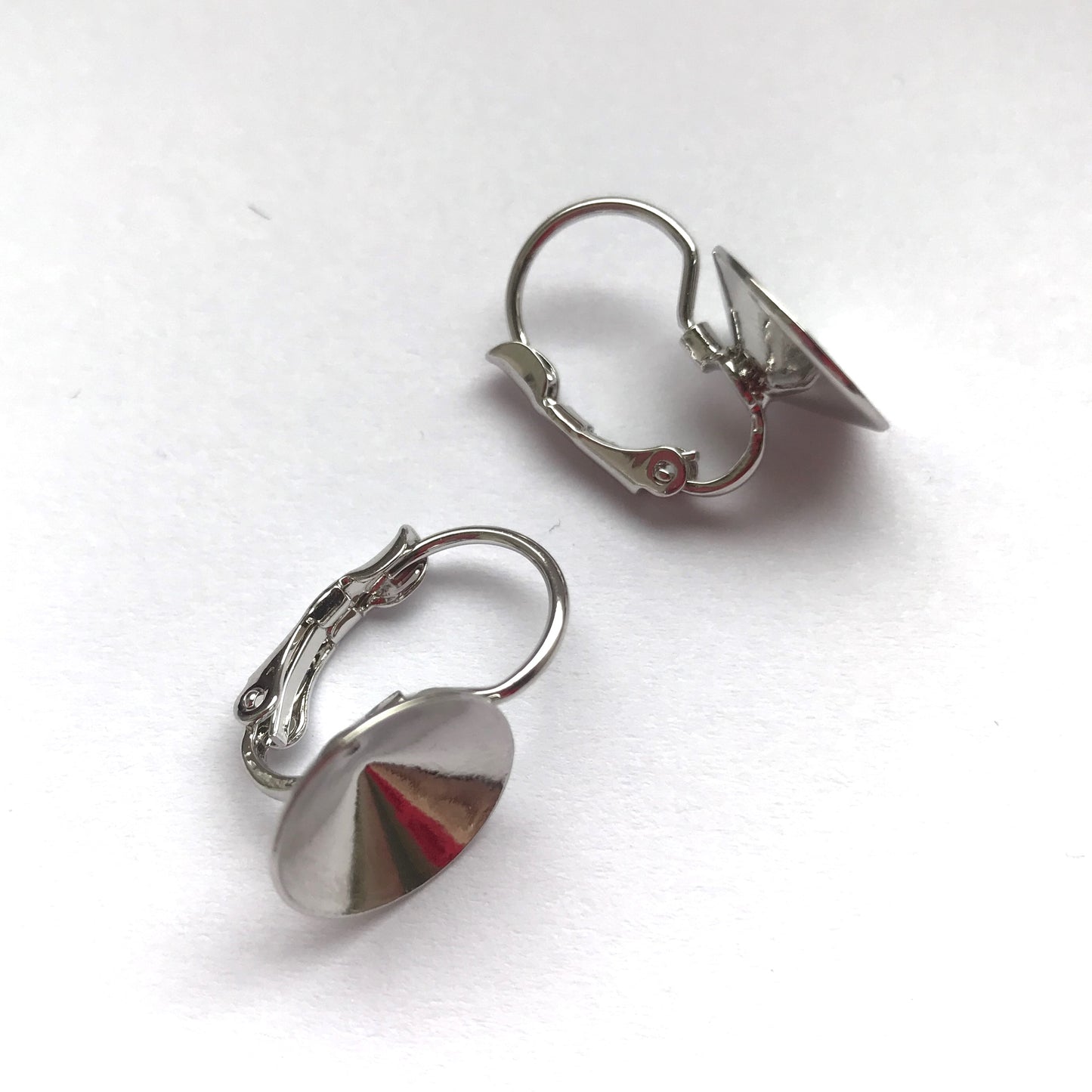 Earrings with a rivoli 12 mm setting, approx. 20x12 mm