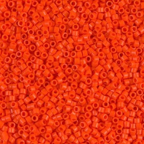 Miyuki DELICA Rocailles, Opaque Orange (#DB0722), Glas, Japan 