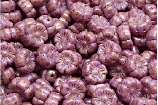 マロウフラワー、白 84306 86750 (02010-84306-86750)、ガラス、チェコ共和国