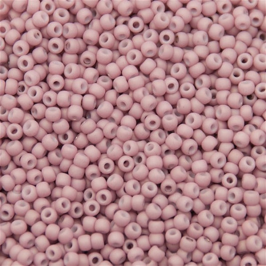 TOHO Round Seed Beads Rocailles, Opaque Pastel Frosted Plumeria (# 765), Glass, Japan