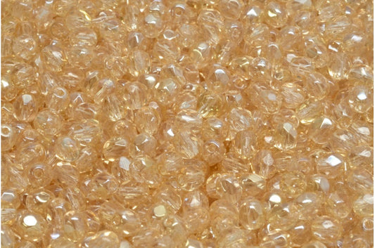 Faceted Round Fire Polished Beads, Crystal 23901 (00030-23901), Glass, Czech Republic