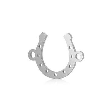 Decorative piece - horseshoe, approx. 10 x 14 mm, Stainless Steel 304