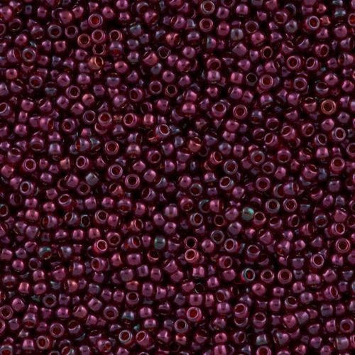 TOHO Round Seed Beads Rocailles, Gold Lustered Raspberry (# 332), Glass, Japan