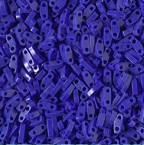 Miyuki Tila / Half Tila / Quater Tila 2-hole Beads, Opaque Cobalt (# 0414), Glass, Japan