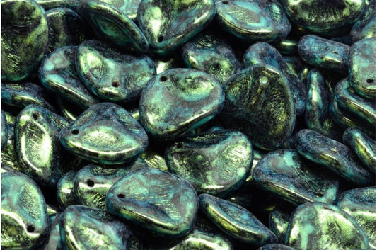Rose Petal Beads, Black 86922 (23980-86922), Glass, Czech Republic
