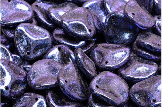 Rose Petal Beads, Black 86966 (23980-86966), Glass, Czech Republic