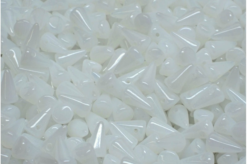 Spike Beads, Weiß (02010), Glas, Tschechische Republik