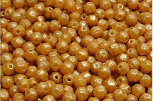 Pressed Beads, White Opal 84303 86720 (02020-84303-86720), Glass, Czech Republic