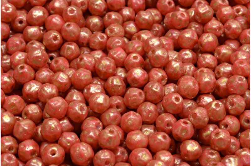 Pressed Beads, White Opal 84304 86720 (02020-84304-86720), Glass, Czech Republic