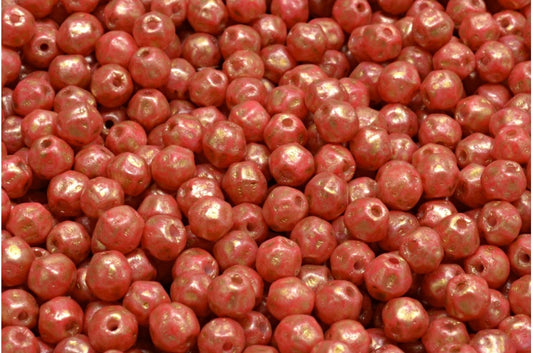 Pressed Beads, White Opal 84304 86720 (02020-84304-86720), Glass, Czech Republic