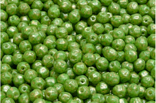 Pressed Beads, White Opal 84310 86720 (02020-84310-86720), Glass, Czech Republic