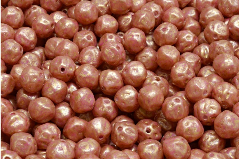 Pressed Beads, White Opal 84305 86720 (02020-84305-86720), Glass, Czech Republic