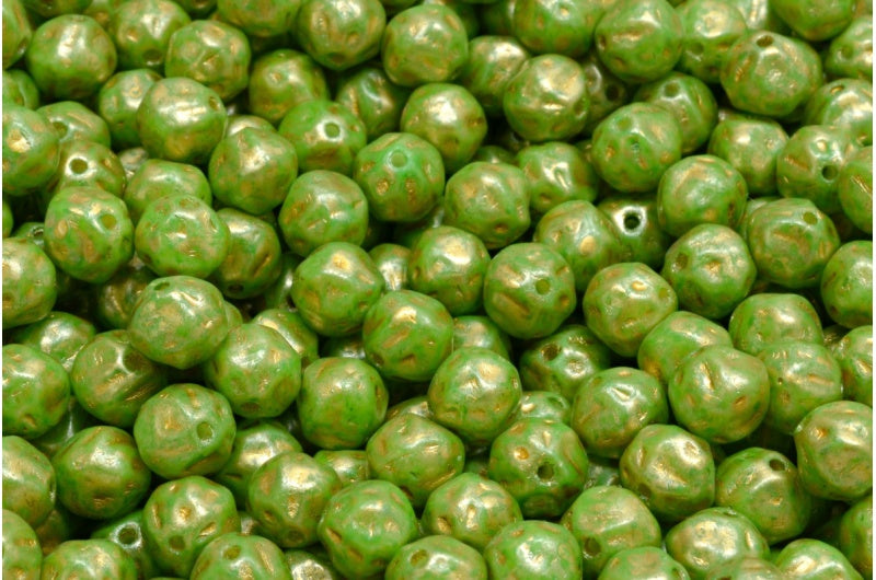 Pressed Beads, White Opal 84310 86720 (02020-84310-86720), Glass, Czech Republic