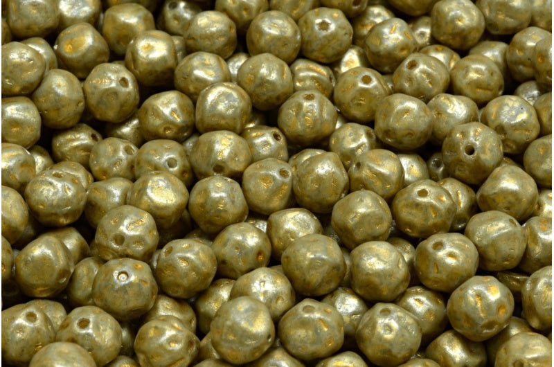 Pressed Beads, White Opal 84312 86720 (02020-84312-86720), Glass, Czech Republic