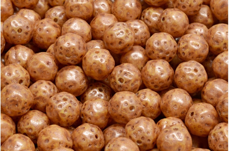 Pressed Beads, White Opal 84302 86750 (02020-84302-86750), Glass, Czech Republic