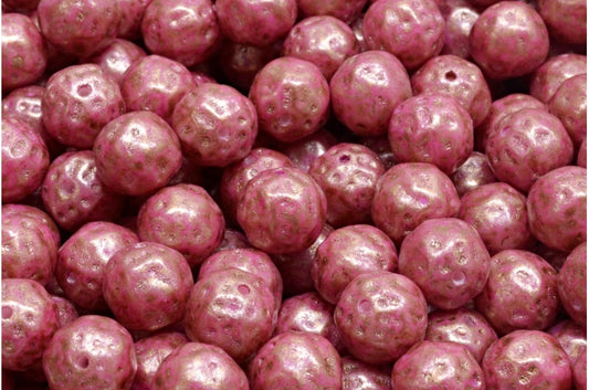 Pressed Beads, White Opal 84305 86750 (02020-84305-86750), Glass, Czech Republic