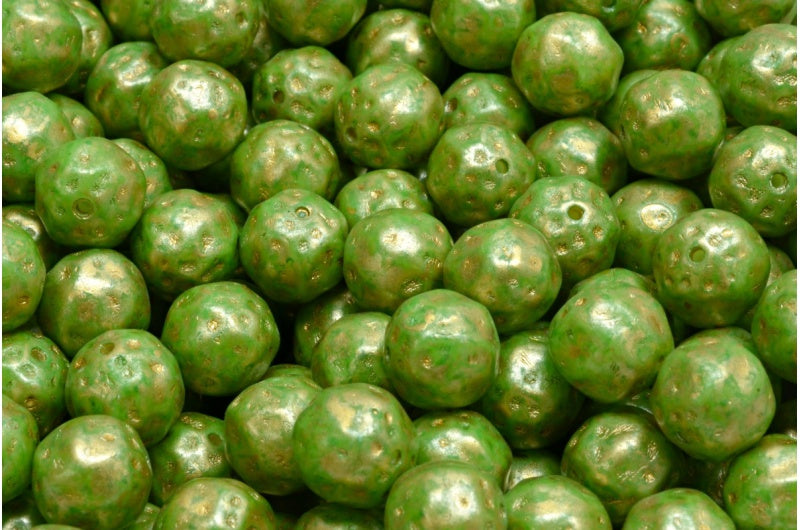 Pressed Beads, White Opal 84310 86720 (02020-84310-86720), Glass, Czech Republic