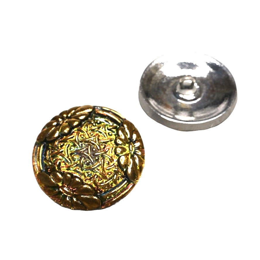 1 件手绘玻璃纽扣，带装饰，尺寸 12（27 毫米），玻璃，捷克共和国