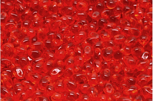 Drop Beads, Transparent Orange (90040), Glass, Czech Republic