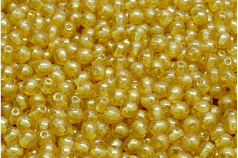 Round Druck Beads, Crystal 86720 (00030-86720), Glass, Czech Republic