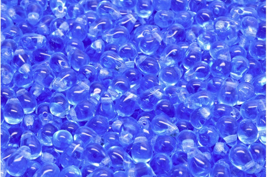 Tropfenperlen, Transparent Blau (30040), Glas, Tschechische Republik