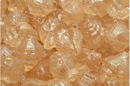 ミュレックスシェルビーズ、クリスタルラスターブラウンフルコーティング（00030-14413）、ガラス、チェコ共和国