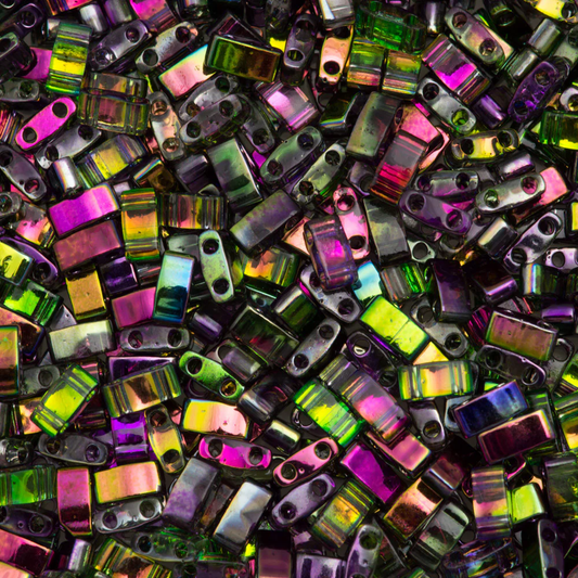 Miyuki Tila / Half Tila / Quater Tila 双孔珠，魔法兰花 (HTL4571)，玻璃，日本