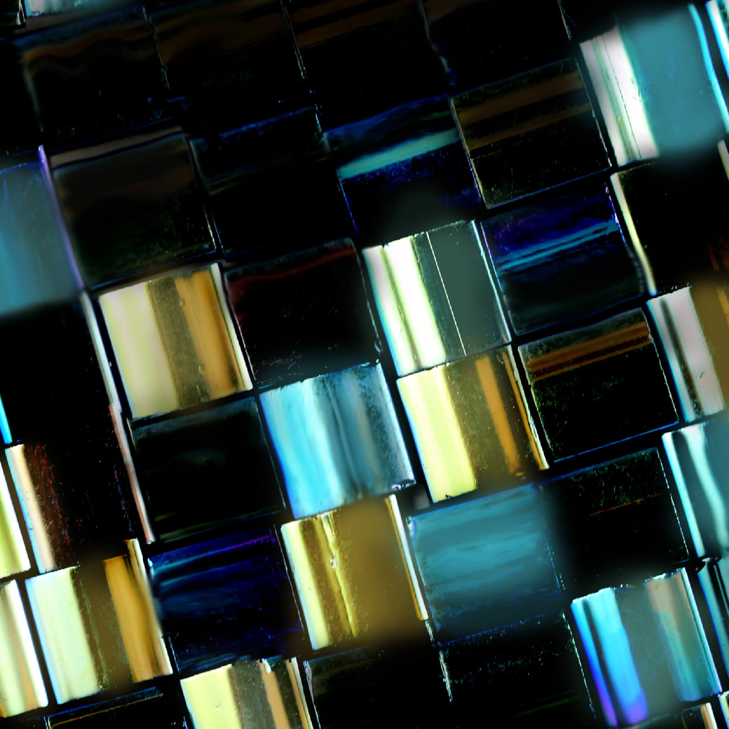 Miyuki Tila / Half Tila / Quater Tila 2-hole Beads, Black AB (TL4555), Glass, Japan