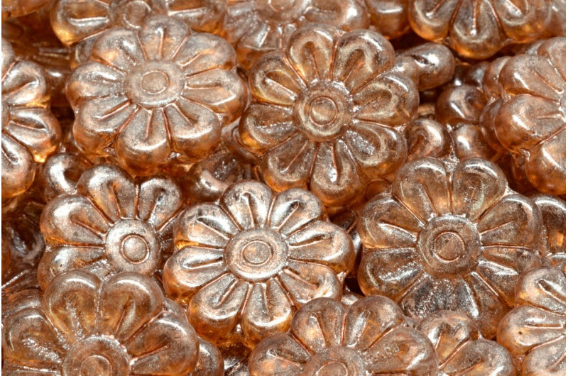Daisy Flower Bead, R0103 86750 (R0103-86750), Glass, Czech Republic