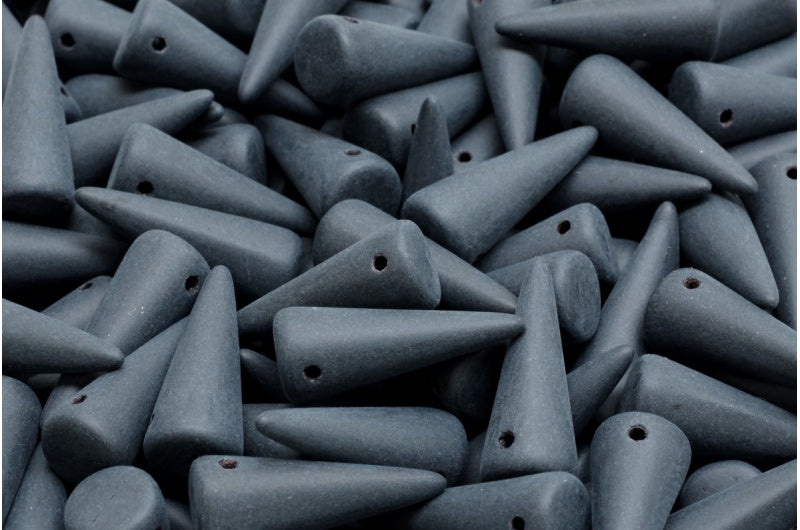 Spike Beads, Black Matte (23980-84100), Glass, Czech Republic