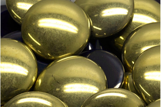 Cabochon Beads, Black Gold (23980-26441), Glass, Czech Republic