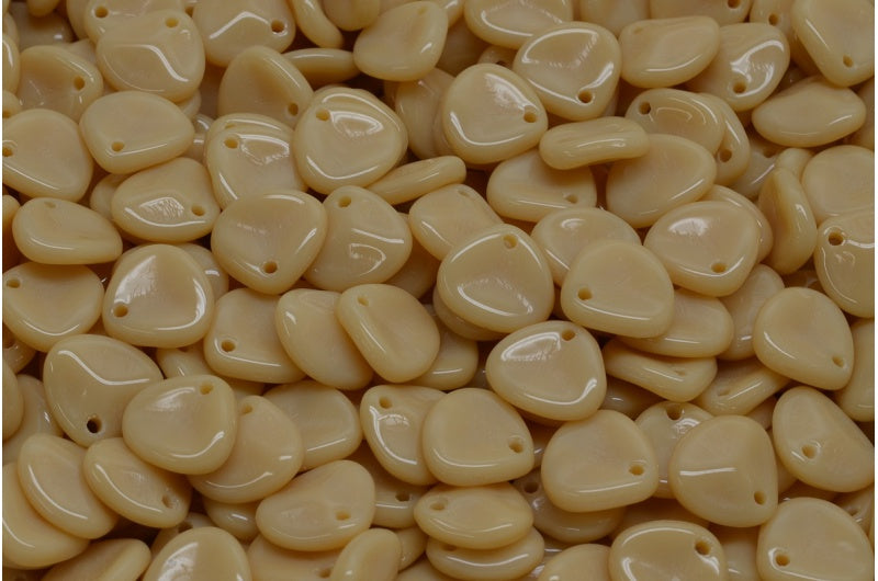 Rose Petal Beads, Beige (13020), Glass, Czech Republic