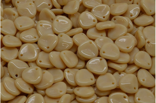 Rose Petal Beads, Beige (13020), Glass, Czech Republic