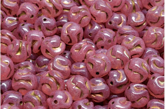 Yarn Ball Beads, Crystal Gold Lined 20008 (00030-54302-20008), Glass, Czech Republic