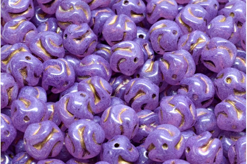 Yarn Ball Beads, Crystal Gold Lined 20009 (00030-54302-20009), Glass, Czech Republic