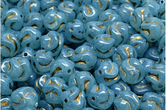Yarn Ball Beads, Crystal Gold Lined 20016 (00030-54302-20016), Glass, Czech Republic