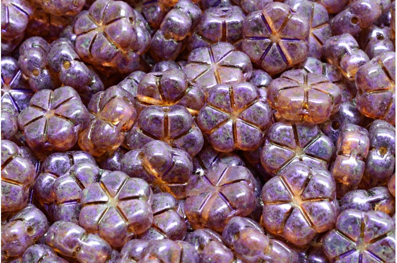 Garland Flower Beads, Crystal 65328 (00030-65328), Glass, Czech Republic