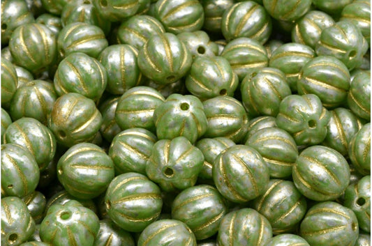 奥特莱斯 10克瓜珠，8 x 8毫米，R2532银溅金衬里（R2532-86700-54302），玻璃，捷克共和国