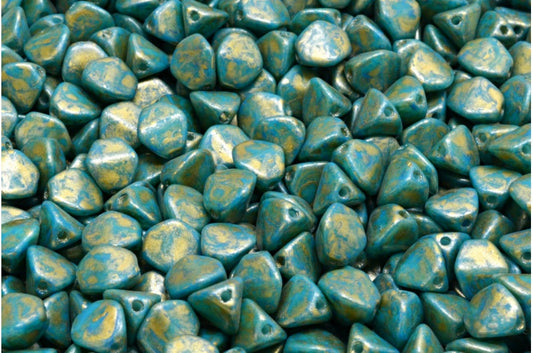 アウトレット 10グラム ピンチビーズ、7 x 7 mm、ホワイト 84308 ゴールドスプラッシュ (02010-84308-86720)、ガラス、チェコ共和国