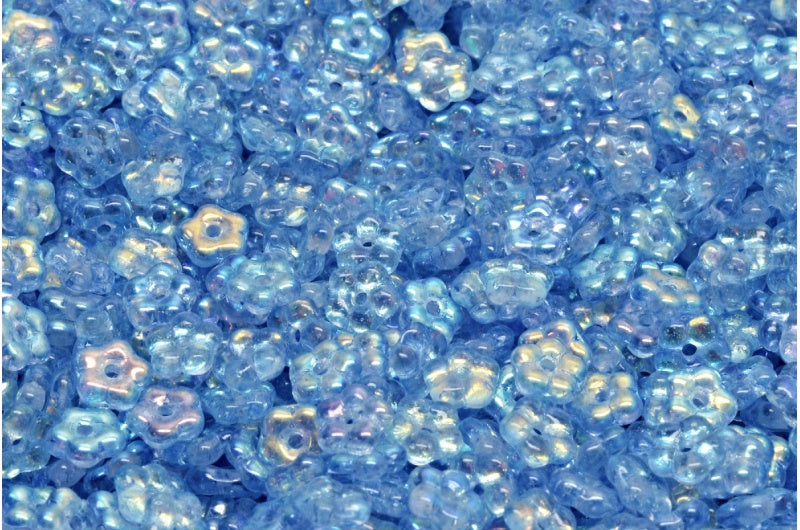 勿忘我珠子，水晶AB浅蓝色（00030-28701-34307），玻璃，捷克共和国