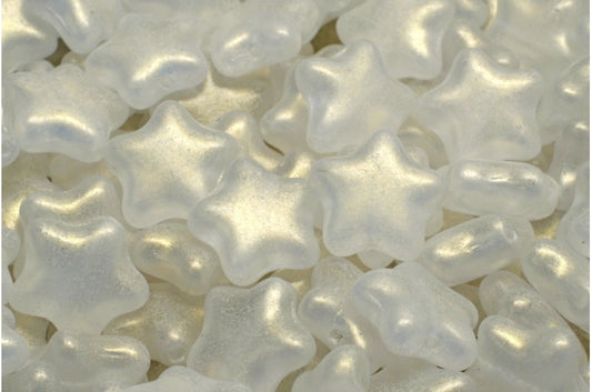 Flat Star Beads, Crystal 79080 (00030-79080), Glass, Czech Republic