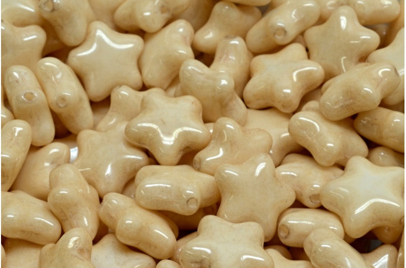 フラットスタービーズ、ホワイトラスターブラウンフルコーティング（02010-14413）、ガラス、チェコ共和国