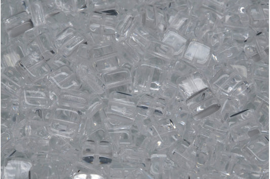 Square Beads, Crystal (00030), Glass, Czech Republic