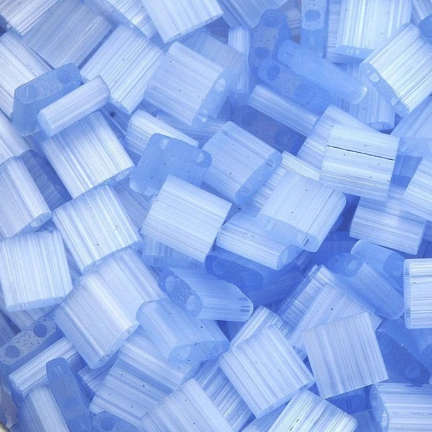 Miyuki Tila / Half Tila / Quater Tila 2-hole Beads, Silk Pale Blue (HTL2562), Glass, Japan