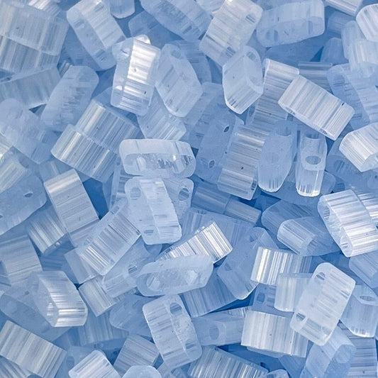 Miyuki Tila / Half Tila / Quater Tila 2-hole Beads, Silk Pale Blue (HTL2562), Glass, Japan