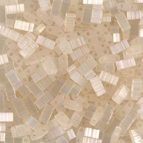 Miyuki Tila / Half Tila / Quater Tila 2-hole Beads, Silk Pale Cream (HTL2592), Glass, Japan