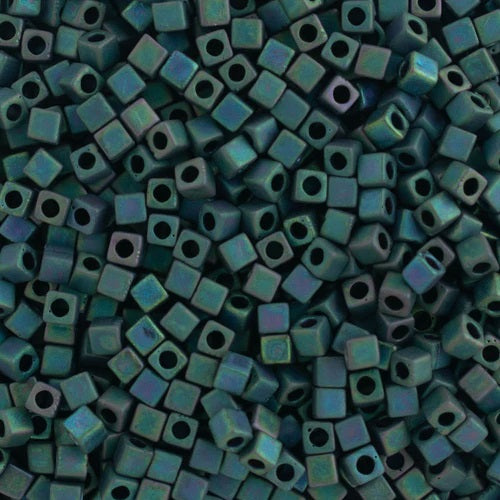 Miyuki Square Glass Beads, color 2064, Japan
