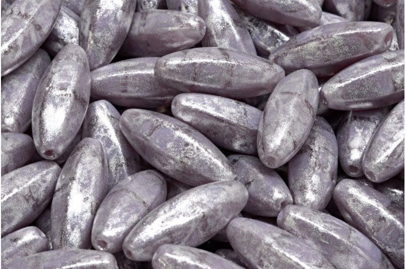 去皮橄榄珠，紫罗兰月光 34301 (26016-34301)，玻璃，捷克共和国